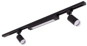 LED спот за релсова система TRACER 2xGU10/10W/230V + LED/20W 1 m черен