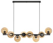 Полилей ФИОРЕ, черен/мед, 8xE27