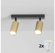 Brilagi - Димируемо LED точково осветително тяло SELE GOLDEN 2xGU10/6,5W/230V черно/златно