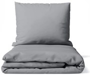 Сиво двойно спално бельо от микросатен 200x200 cm Basic – Bonami Essentials