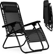 Сгъваем и накланящ се градински шезлонг