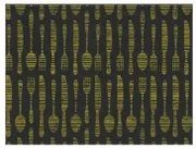 Хартиена подложка за хранене 30x40см с декор "GOURMET ORO" черна ПАКЕТ 250бр LUNI PAPER-(TV58G) - Horecano