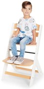 KinderKraft - Столче за хранене ENOCK дървено с бели крака