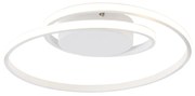 Дизайнерски плафон бял с LED 3-степенна димируема - Krula