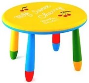 Детска кръгла масичка - Жълта