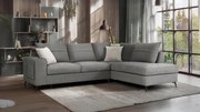 Ъглов диван Hannah-Сиво специално-Дясно