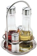 Стъклен оливерник от 4 части с хромирана стойка, INOXRIV-THEMA (52100005)