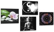 Комплект картини – Фън Шуй на черен фон