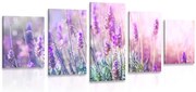 картини от 5 части – Магически цветя на лавандула