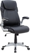 Офис стол Густаво с PU кожа в черен цвят 69x65x116/126см.