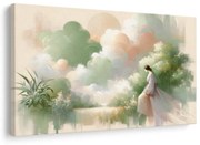 Картина на платно – Жена в романтичен пейзаж