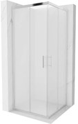 Mexen Rio квадратна душ кабина 80 x 80 см, матирано стъкло, хром - 860-080-080-01-30