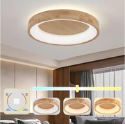 Brilagi-LED Таванно осветително тяло FALCON WOOD LED/40W/230V 3000/4000/6000K 60 см дърво