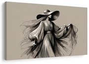 Картина на платно – Жена с рокля и шапка