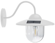 LED соларен стенен лампион LED/0,5W/1,2V IP44 бял