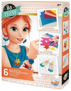 Buki France - Творчески комплект, Направи сам бижута от изкуствена кожа, 6 бижута