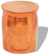 242325 vidaXL Кована алуминиева табуретка/странична маса, месинг/меден цвят