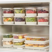 Комплект органайзери за хладилник (14 броя), цвят Сив