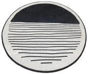 Черна и бежова постелка за баня Bomb - Foutastic