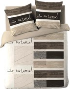 Кафяво двойно памучно спално бельо 200x200 cm So Natural – douceur d'intérieur