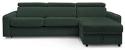 Тъмнозелен разтегателен ъглов диван (променлив) Monaco – Bobochic Paris