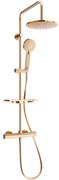 Mexen KT40 комплект стенен душ с душ глава и термостатичен смесител, розово злато - 771504093-60