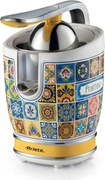 Цитрус преса Ariete Positano JUICER 0413/0P, 85W, Метално тяло, Безшумна работа, 2 приставки, Бял/Жълт