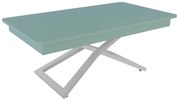 Разтегателна маса с повдигащ механизъм ВЕРОНА - МДФ мат зелен дъск блу
