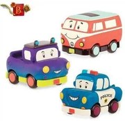 Battat - Мини комплект от 3 автомобила Pull Back BTBX1695Z