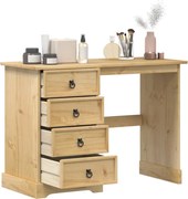 4005684 vidaXL Тоалетка Corona, 104x47x75 см, бор масив