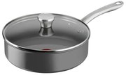 Дълбок Тиган Tefal C4243253 STP24LID, 24 см, Керамично покритие, Thermo-Signal, Thermo-Fusion, Thermo-Spot, Индукция, Сив