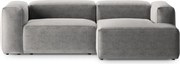 Светлосив ъглов диван (десен ъгъл) Bergamo – Cosmopolitan Design