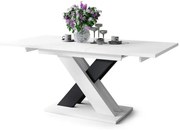 КАРО Бял мат/Черен мат - МОДЕРНА РАЗТЕГАТЕЛНА МАСА ДО 180 cм!