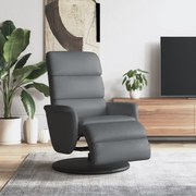 356720 vidaXL Наклоняем стол с поставка за крака, сив, изкуствена кожа