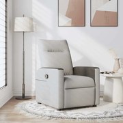 4104824 vidaXL Recliner Chair Cloud Grey Fabric