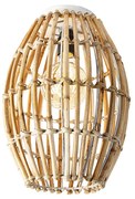 Ръстична таванна лампа бамбук и бяла - Canna Capsule