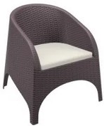 Кресло с възглавница - Aruba - Кафяво