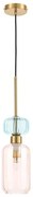 Пендел MOLLY 1xE14/40W/230V Ø 12 см златист/розов/син