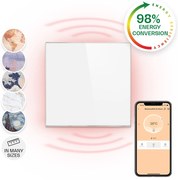 Klarstein Wonderwall 360 Smart, инфрачервена печка, 60 x 60 cm, 360 W, седмичен таймер, IP24, бяла