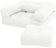 Детски сгъваем фотьойл с табуретка Creamy Mini Cube - Karup Design