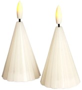 Бяла коледна светлинна украса 2 бр. ø 6 cm Laura – Sirius