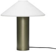 Тъмнозелена настолна лампа със стъклен абажур (височина 40 cm) Orbit – Hübsch