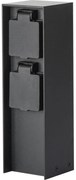 Brilagi - Екстериорен стълб с контакти PILLAR 2Z SCHUKO 230V IP44 черен