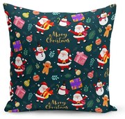 Синя коледна декоративна калъфка за възглавница , 43 x 43 cm Christmas Noel - Kate Louise