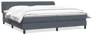 3317374 vidaXL Box Spring легло с матраци Тъмно сиво 200x210 cm Кадифе