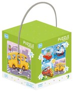 Dodo - Пъзел 4в1 - комплект 4 бр. Превозни средства