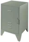 Зелено метално нощно шкафче Bronxx - Vipack