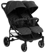 Бебешка количка за близнаци Happy 2 KIKKABOO - Black 2023