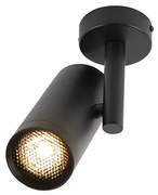 Дизайнерски таванен прожектор черен регулируем GU10 50mm - Scopio Honey