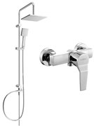 Mexen Tord комплект за душ за външен монтаж с тропически душ и душ батерия Caro, хром - 746640200-00